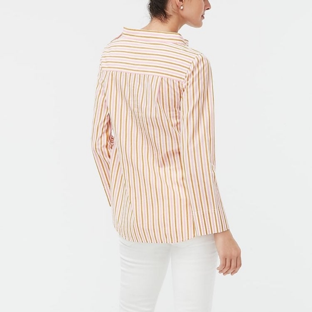 J.Crew Factory Funnel Neck Striped Top - Picture 3 of 9